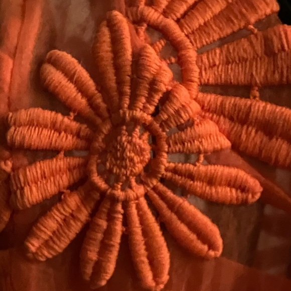 Marni Orange Dress with Floral Overlay - Picture 12 of 15